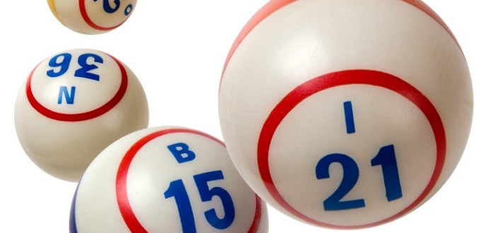 Used Bingo Balls isolated on white background